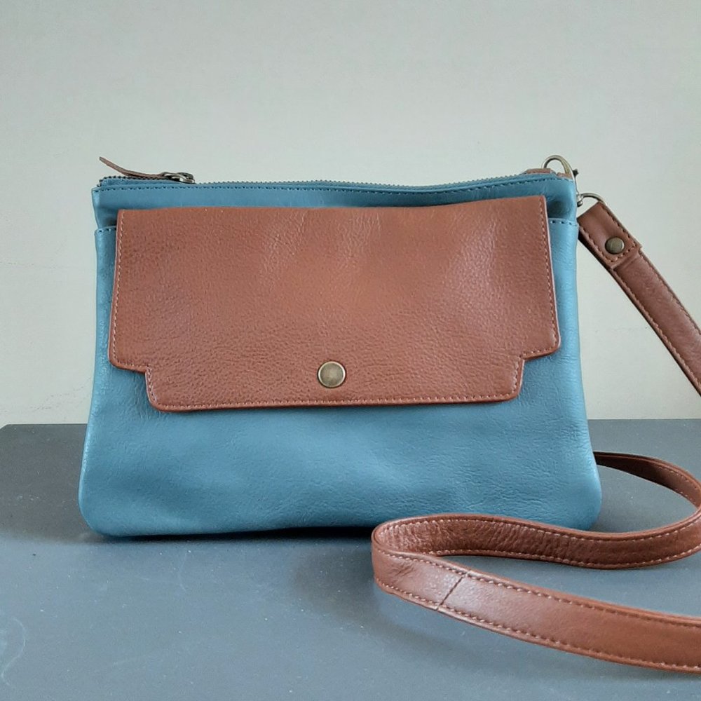 SERRV - Two Tone Leather Crossbody Bag